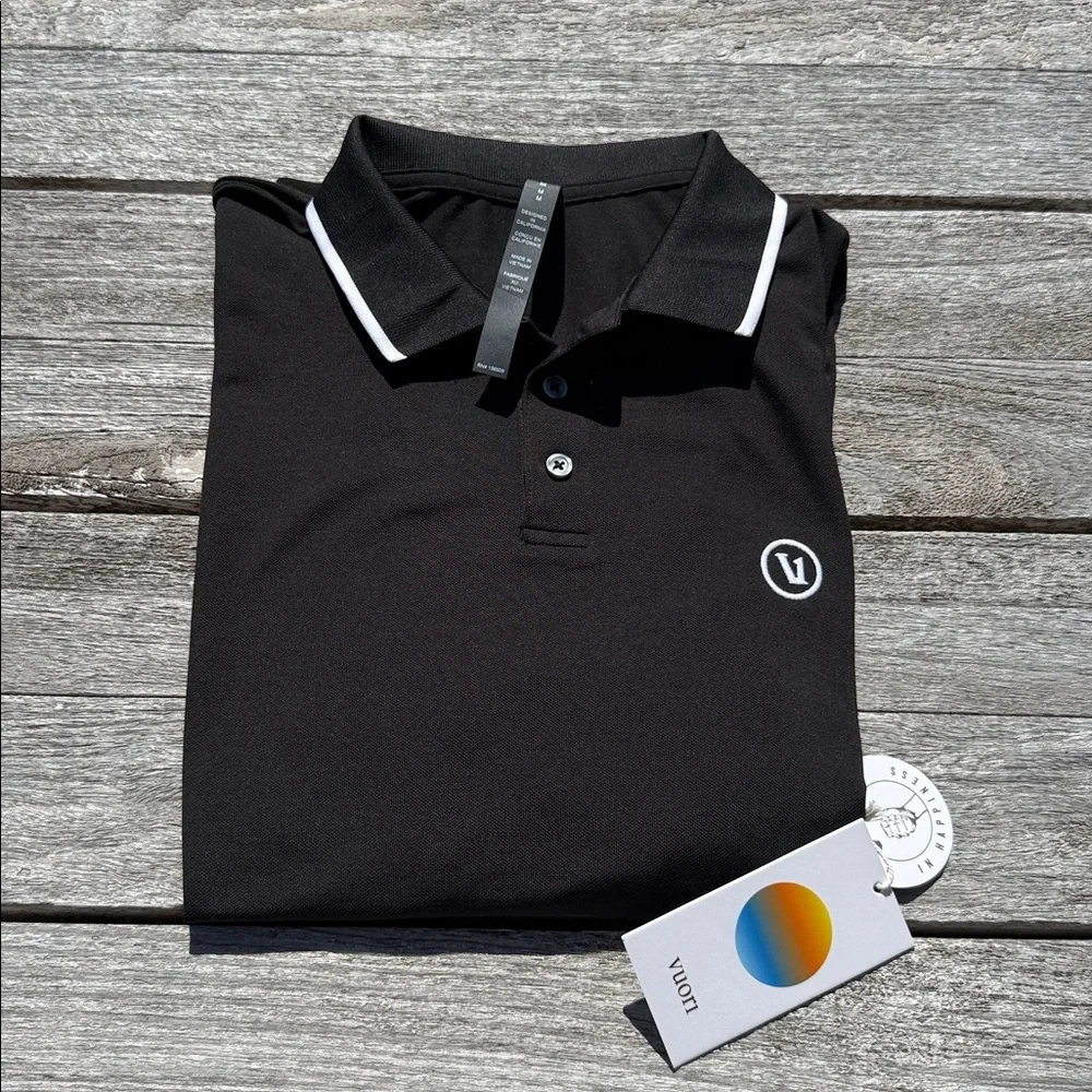 VUORI Gamepoint Polo BLACK Size medium NWT MENS‎
